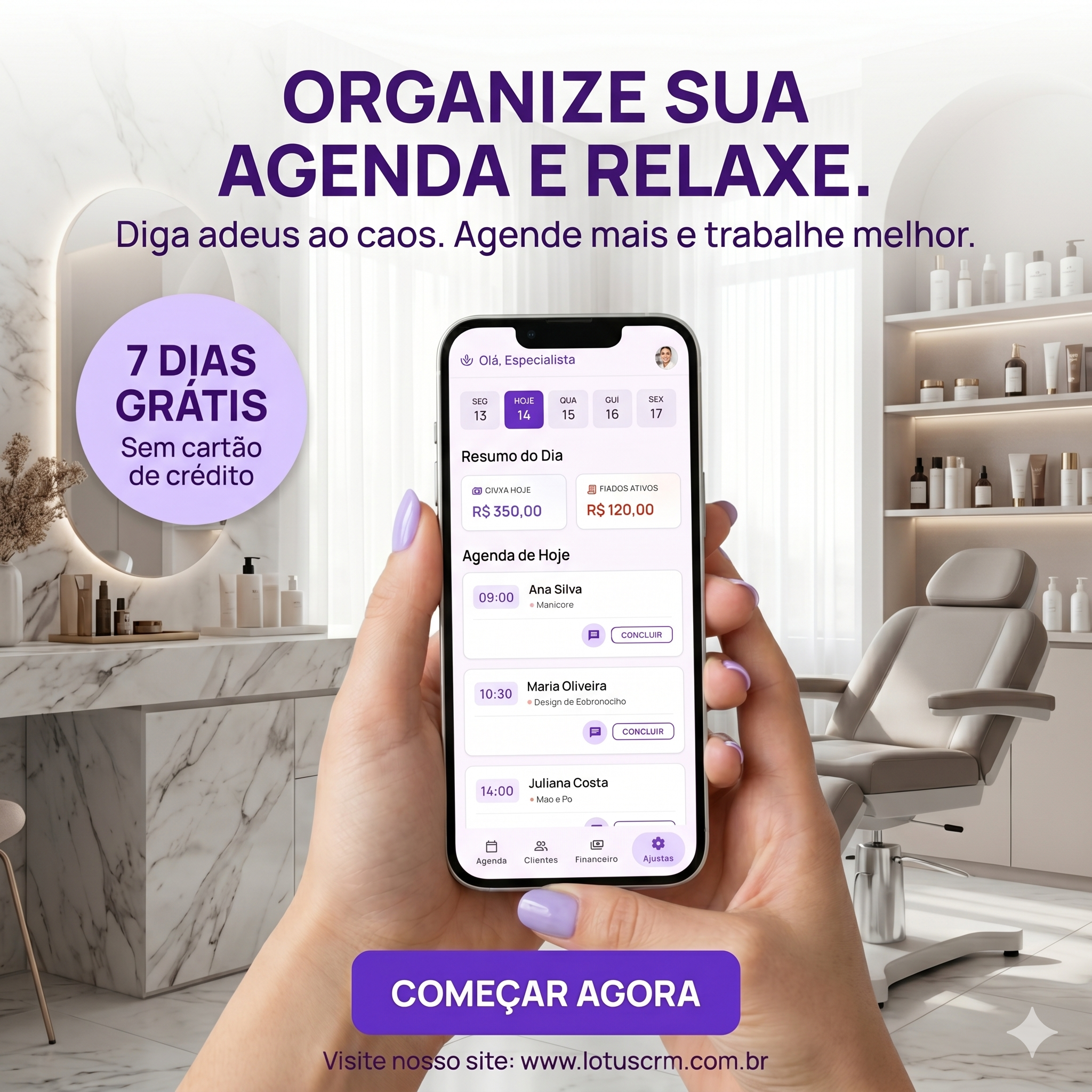 Aplicativo Lótus CRM no Celular